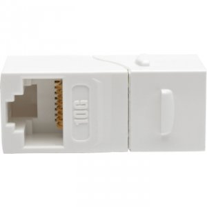 Tripp N235-001-WH-6AD Cat6a Straight Through Modular In Line Snap -in 