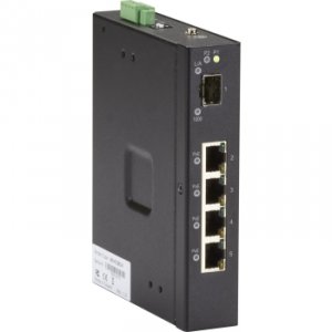 Black LIE401A 5port Enet Poe+ Industrial      Switch Poe+ Extreme Temp