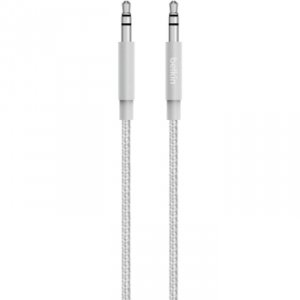 Belkin AV10164BT04-SLV Metallic Aux Cable, Silver, 4 Feet