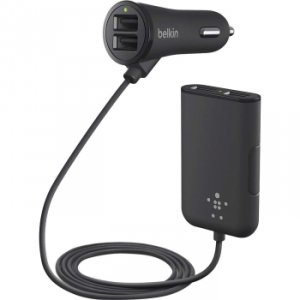 Belkin F8M935BT06-BLK Road Rockstar: 4-port Passenger Car Charger