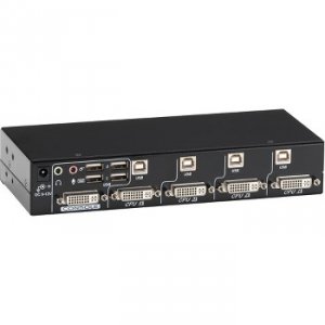 Black KV9634A 4 Port Dvid Usb W Bidirecti