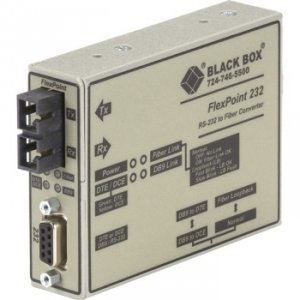 Black ME660A-MSC Flexpoint Rs-232 To Fiber Converter, Mul