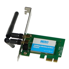 Hiro H50296 Network  802.11bgn Wifi 2t X 2r 300mbps Pci-express Adapte