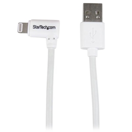 Startech USBLT1MWR Cable  1m White Angled Lightning To Usb Cable For I