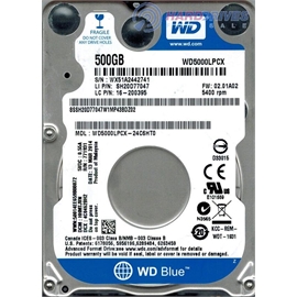 Western WD5000LPCX Hdd  Mobile 500g 2.5inch Sata 6gbs 16mb Wd Blue Bar