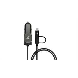 Iogear GPACML01 2 In 1 Lightning Micro Usb Car Charger