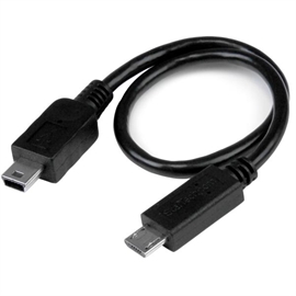 Startech UMUSBOTG8IN Cable  Usb Otg Cable Micro Usb To Mini Usb Mm 8in