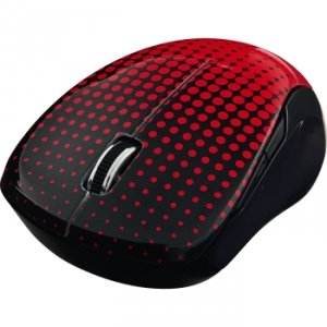 Verbatim 99748 Wireless Multi-trac Blue Led Mouse, , Dot Pattern, Red