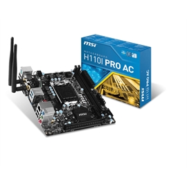 Msi H110I PRO AC Motherboard  I3i5i7 H110 Lga1151 Ddr4 32gb Sata Pci E