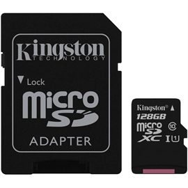 Kingston SDC10G2/128GB Memory  128gb Microsdhc Cl10 G2 Uhs-i 45mbs Rea