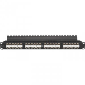 Black JPM820A-HD Cat6 Feed-thru Panel 1u High De