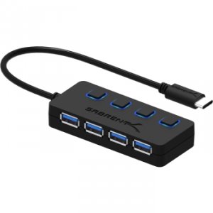 Sabrent HB-UMC4 Usb Type C To 4port Usb 3.0 Hub W Individual Pwr Switc