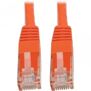 Tripp N200-035-OR Premium Cat55e6 Gigabit Molded Patch Cable, 24 Awg, 