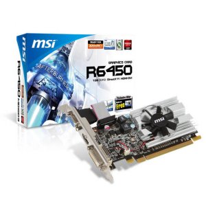 Msi R64513P Amd Radeon Hd 6450 1gb Gddr3 Vgadvihdmi Low Profile Pci-ex