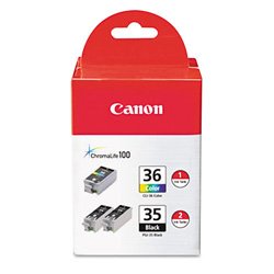 Original Canon 1509B007 Pgi-35cli-36 Ink Cartridge - Inkjet - Assorted