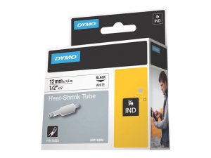 Dymo 18055 Rhino 12in X 5ft, White Heat Shrink Tubes