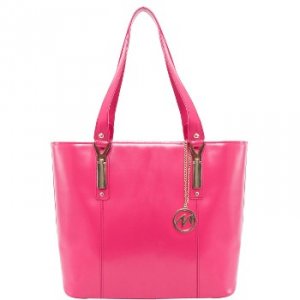 Mcklein 97573 Savarna Leather Ladies Tote     Wtablet Pocket Fuchsia