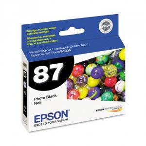 Original Epson T087120 Photo Black Ink Cart R1900