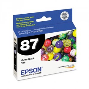 Original Epson T087820 Ink, T087920, Matte Black, Gloss Optimizer