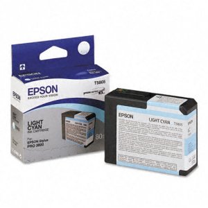 Original Epson T580500 Light Cyan Ultrachrome Ink Cartridge 80 Ml - St