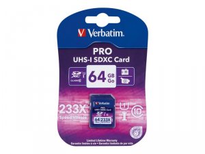 Verbatim 97466 Sdxc 64gb Pro 233x Uhd 1 Class  10