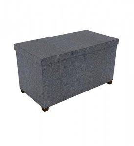 Atlantic ATL-67336045 Storage Ottoman 17 X 34 Dark Grey