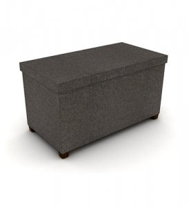 Atlantic ATL-67336047 Storage Ottoman 17 X 34 Brown