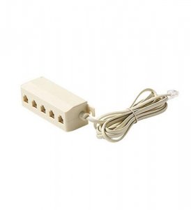 Steren ST-300-142 15ft Modular 5 Outlet Extension Ivory