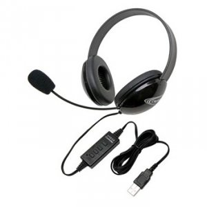 Califone 2800BK-USB Stereo Black Headphone