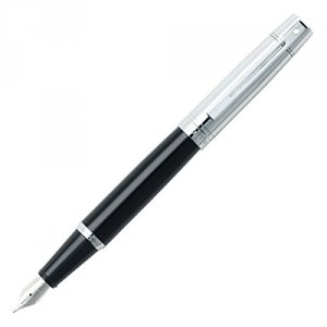 Cross E0931443 Sheaffer 300 Glossy Black Barrel Fountain Pen: Fine Nib