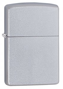 Zippo NES-T3008US Windproof Satin Chrome Lighter - Gift Box Included