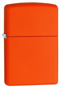 Zippo 231 Orange Matte Windproof Lighter - Classic Design