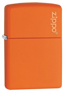 Zippo 231ZL Orange Matte Windproof Lighter With Logo