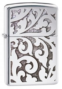 Zippo 28530 High Polish Chrome Windproof Lighter - Filigree Design