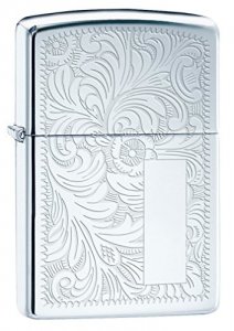 Zippo 352 High Polish Chrome Windproof Lighter - Venetian Design