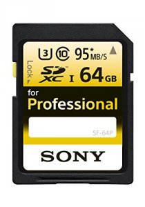 Sony SF-64P/T1 Professional Sdxc Memory Card, Sf-64pt1 64gb, Uhs-1, Cl