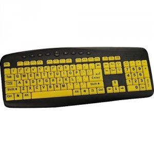 Ergoguys CST104LPY Large Print 104 Key Soft Touch Keyboard