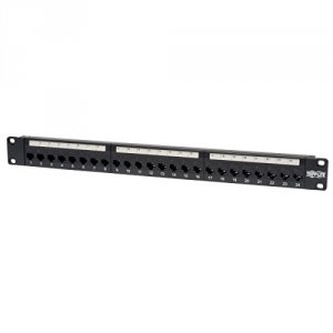 Tripp N254-024-OF 24-port 1u Rack-mount Cat5e6 Offset Feed-through Pat