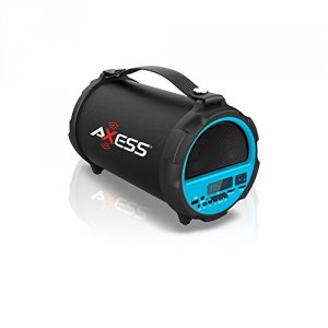 Axess SPBT1037BL Bluetooth In-outdoor 2.1 Hi-fi Cylinder Loud Speaker 