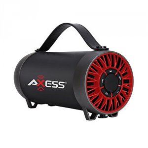 Axess SPBT1056RD Portable Bluetooth Speaker Built-in Usb Support Fm Ra