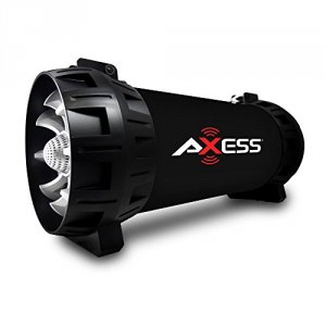 Axess SPBT1065BK Portable Bluetooth Speaker Built-in Dancing Led Light