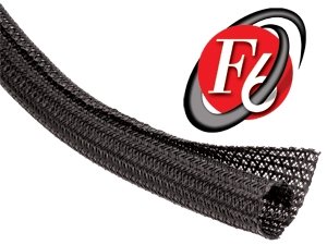 Techflex F6N075BK Flexo F6 100 Ft Black  Split Loom 34-inch Braided Ca