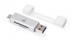 Iogear GFR3C12 Usb C Duo Card Reader Writer