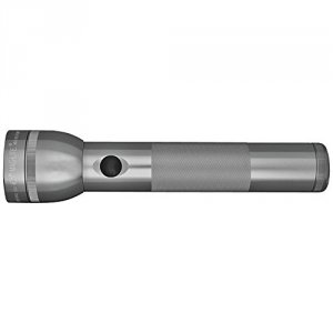 Maglite S2D096 Heavy-duty Incandescent 2-cell D Flashlight, Gray