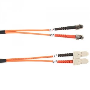 Black FO625-002M-STSC Fiber Patch Cable 2m Mm 62.5 St To Sc