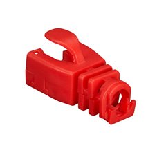 Black FMT720-SO-50PAK Snap-on Patch Cable Boot, 50-pack, Red