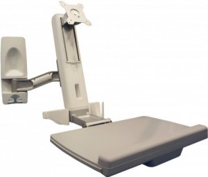 Amer AMR1WS Sit Stand Wall Mounted Computer Workstation System. Featur