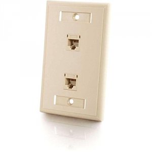 C2g 27417 2port Cat5e Wallplate Rj45