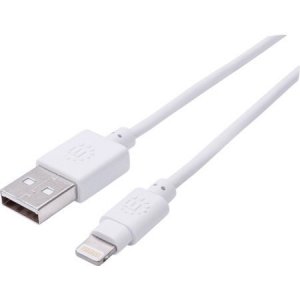 Manhattan 390866 10 Ft White Lightning Cable