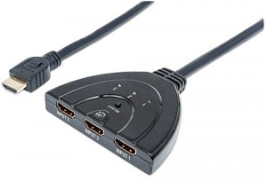 Manhattan 207423 Hdmi 1.3, 3-port Hdmi Switch With Integrated Cable. E